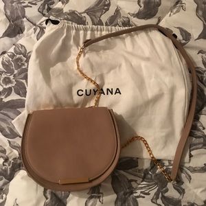 Cuyana Mini Chain Saddle Bag in Quartz